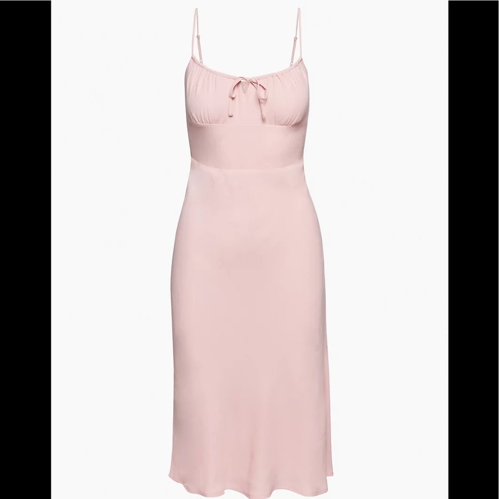 Aritzia Wilfred Bellow Midi Dress Poetic Pink